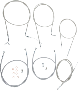 Stainless Handlebar Cable/line Kit Silver, 1, nordicamoto.ro