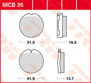 Plăcuțe de frână ceramice universale, 1, nordicamoto.ro