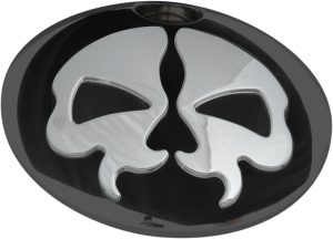 Split Skull Fuel Door Black, Silver, 1, nordicamoto.ro