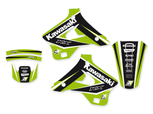 Graphics Kit With Seat Cover Black, Green, 2, nordicamoto.ro