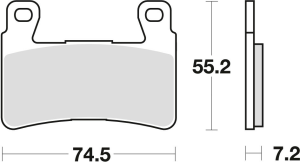 Placute frana fata TRW Organice HONDA CB 1300 F '03-'04/HYOSUNG GT 650 '09-'17