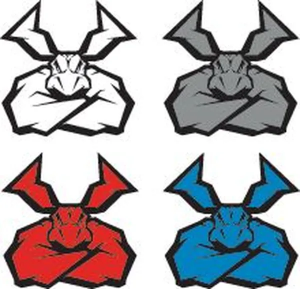 MOOSE RACING Moose Decal Blue, Gray, Red, White 
