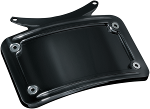 Curved License Plate Frame Gloss Black, 1, nordicamoto.ro