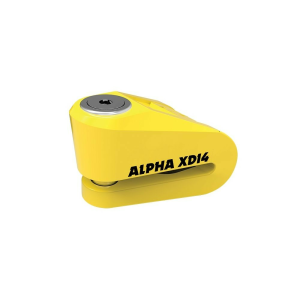 Alpha Oxford xd14 stainless disc lock (14mm pin) yellow