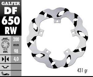 Wave® Brake Rotor Black, Silver