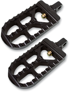 Adjustable Serrated Footpegs Black