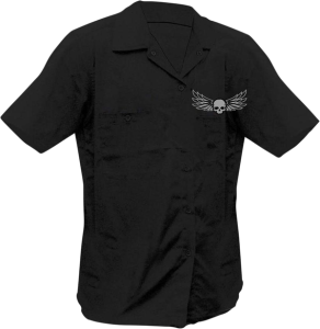 Ride Low Skull Printed Shop Shirt Black 3XL, 2, nordicamoto.ro