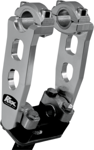 Elite Pivoting Handlebar Risers For 7/8(r) And 1-1/8(r) Handlebars Silver, 2, nordicamoto.ro