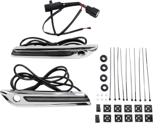 Led Saddlebag Hinge Covers Silver, 4, nordicamoto.ro