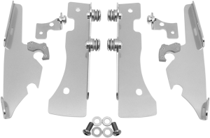 Fats/slim Windshield Trigger-lock Complete Mount Kit Polished