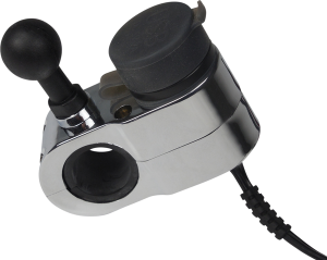 Dual Usb Port Charger With 1(r) Ball Mount Black, 2, nordicamoto.ro