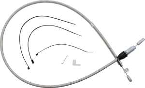Polished Stainless Quick Connect Upper Clutch Cable Silver, 1, nordicamoto.ro