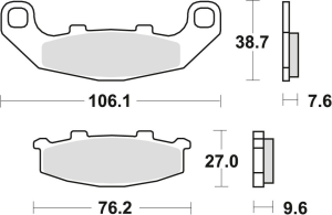 Placute frana fata/spate TRW Organice KAWASAKI GPZ 500 '94-'04/ZR 550 '91-'95/SUZUKI RGV 250 '91-'92/GSX 1100 G '94-'95