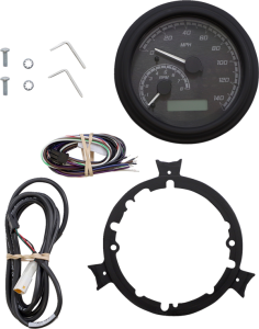 Mvx Series Fatbob Analog/digital Gauge System Gray, Black