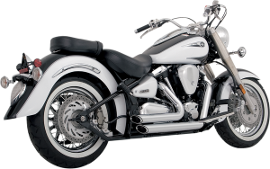 Shortshots Staggered Exhaust System Chrome, 1, nordicamoto.ro