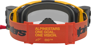 Ochelari Alpinestars Vision 8 Amber Roll-Off Galben/Rosu/Negru/Lentila Clara, 2, nordicamoto.ro