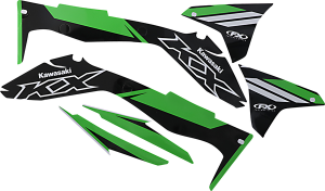 Evo Graphics Kit Black, Green, 2, nordicamoto.ro