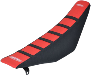 6-rib Gripper Seat Cover Black, Red, 1, nordicamoto.ro