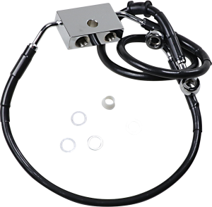 Extended Length Brake Line Black