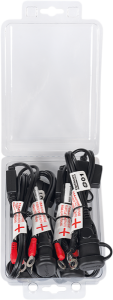 1/4(r) Eyelet Battery Connection Lead Black, 3, nordicamoto.ro