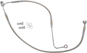 Stainless Steel Brake Line Kit Silver, Clear-coated