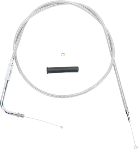 Stainless Braided Throttle Cable Silver, 1, nordicamoto.ro
