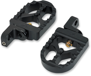 Adjustable Serrated Billet Footpegs Black