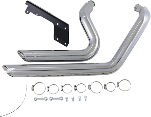 Shortshots Staggered Exhaust System Black, 2, nordicamoto.ro