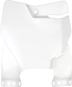 Stadium Number Plate With Fork Guards White