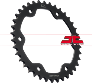 Steel Rear Sprocket Black, Zinc Plated