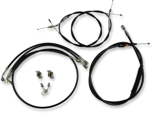 Standard Black Vinyl Braided Handlebar Cable/brake Line Kit Black