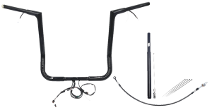 Plug & Play Ez Install 1-1/4(r) Flat Top Handlebar Kit Black, 3, nordicamoto.ro