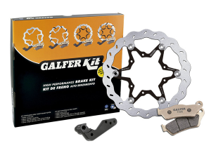 Oversize Brake Kit Front Black, Silver, Stainless Steel, Polished, 2, nordicamoto.ro