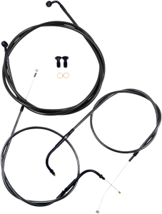 Standard Midnight Braided Handlebar Cable/brake Line Kit Black, 1, nordicamoto.ro