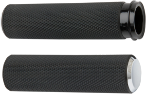 Fusion Knurled Grips Black, 1, nordicamoto.ro