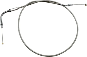 Cablu de accelerație/ralanti din oțel inoxidabil Armor Coat pentru motociclete cruiser, model Silver Standard, 1, nordicamoto.ro