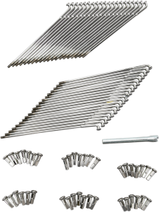 Chrome And Stainless Steel Spoke Set Chrome, Silver, 1, nordicamoto.ro
