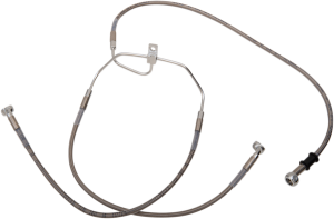 Extended Length Stainless Steel Brake Line Kit Silver, Clear-coated