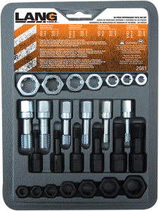 Thread Restorer Tap And Die Set 26-pieces Black, Silver
