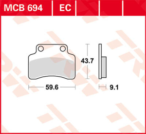 Plăcuțe de frână ceramice din seria Ec, 1, nordicamoto.ro