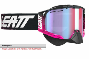 Leatt Goggle Velocity 6.5 SNX Iriz Neon Pink Blue UC 26%, 2, nordicamoto.ro