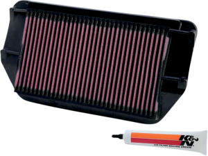 High Flow Air Filter Black, Red