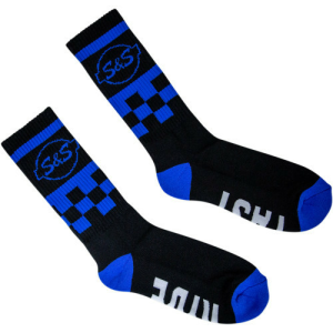 Sosete S&S Crew Black/Blue