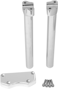 Handlebar Riser & Top Clamp Kit Silver