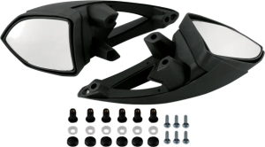 Windshield Mirror Set Black