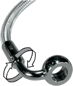 E-z Align Dot Braided Single Disc Front Brake Line Chrome, Sterling Chromite® Ii, 3, nordicamoto.ro