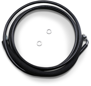 Stainless Steel Hydraulic Clutch Line Vinyl-coat Black +203 mm (8''), 1, nordicamoto.ro