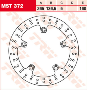 Disc de frână fix, rotund, 250–299 mm, 2, nordicamoto.ro