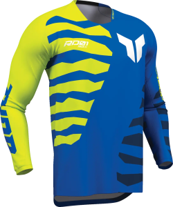 Tricouri, Tricou Launchmode Shredder galben-albastru, nordicamoto.ro