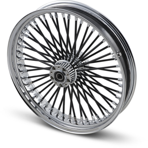 Fat Daddy Black 50-spoke Radial Laced Wheel Black, 4, nordicamoto.ro
